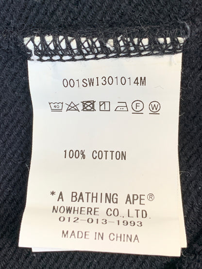 【中古品】【メンズ】 A BATHING APE アベイシングエイプ 001SWI301014M LOGO SWEATSHIRT ロゴ スウェット トップス 142-260618-jt-29-min サイズ：M カラー：ブラック 万代Net店