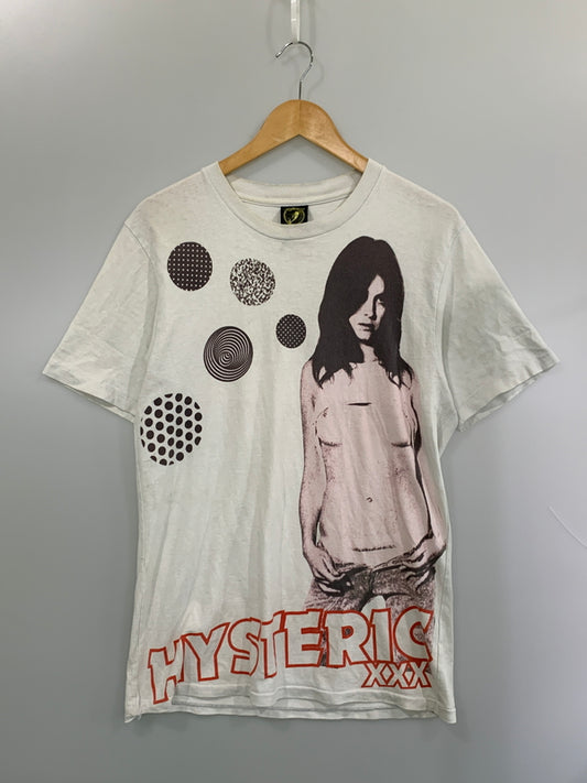 【中古品】【メンズ】 HYSTERIC GLAMOUR ヒステリックグラマー GIRL PRINT TEE ガール プリント Tシャツ トップス 140-260618-jt-28-min サイズ：Ｍ カラー：ホワイト 万代Net店