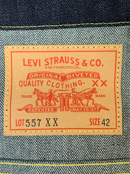 【中古美品】【メンズ】 LEVI'S VINTAGE CLOTHING リーバイスビンテージクロージング 74998-0003 557XX 1961モデル 3RD DENIM JACKET デニムジャケット アウター 145-260618-jt-20-min サイズ：42 カラー：インディゴ 万代Net店