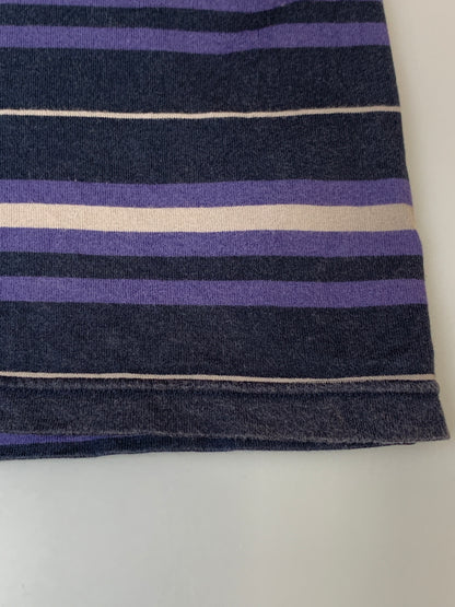 【中古品】【メンズ】 WTAPS ダブルタップス 231ATDT-CSM30 23SS COTTON TEXTILE SIGN SS BORDER TEE 23年春夏 コットン テキスタイルサイン ボーダー 半袖Tシャツ トップス 142-260618-jt-27-min サイズ：03 カラー：ブルー/パープル 万代Net店