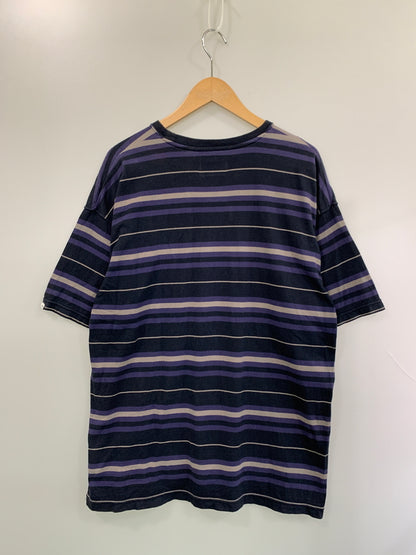 【中古品】【メンズ】 WTAPS ダブルタップス 231ATDT-CSM30 23SS COTTON TEXTILE SIGN SS BORDER TEE 23年春夏 コットン テキスタイルサイン ボーダー 半袖Tシャツ トップス 142-260618-jt-27-min サイズ：03 カラー：ブルー/パープル 万代Net店