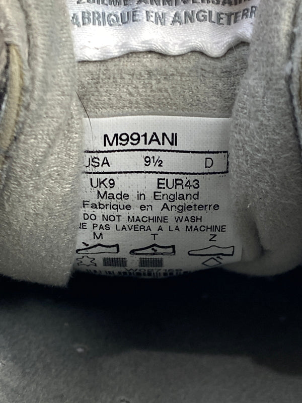 【中古品】【メンズ】 NEW BALANCE ニューバランス M991ANI 20TH ANNIVERSARY 20周年記念 ローカット スニーカー 靴 162-260618-jt-10-min サイズ：US 9 1/2 カラー：グレー 万代Net店