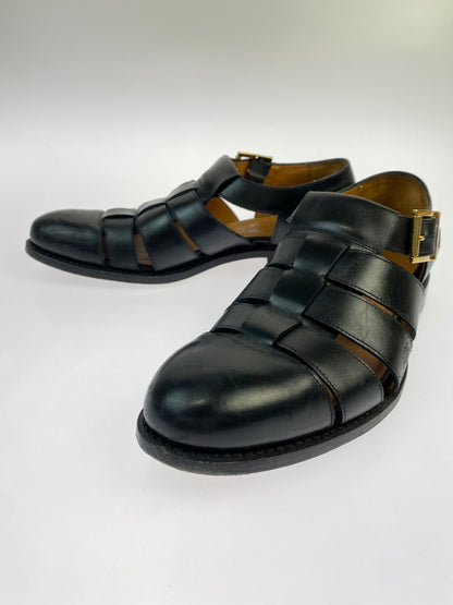 【中古品】【メンズ】 JALAN SRIWIJAYA ジャランスリウァヤ 98819 グルカサンダル サンダル 靴 164-260618-jt-12-min サイズ：8 1/2 カラー：ブラック 万代Net店