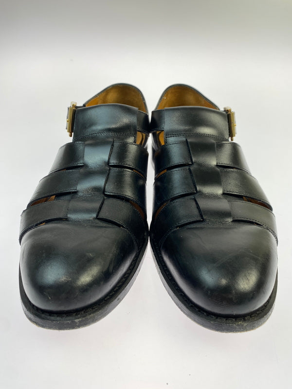 【中古品】【メンズ】 JALAN SRIWIJAYA ジャランスリウァヤ 98819 グルカサンダル サンダル 靴 164-260618-jt-12-min サイズ：8 1/2 カラー：ブラック 万代Net店