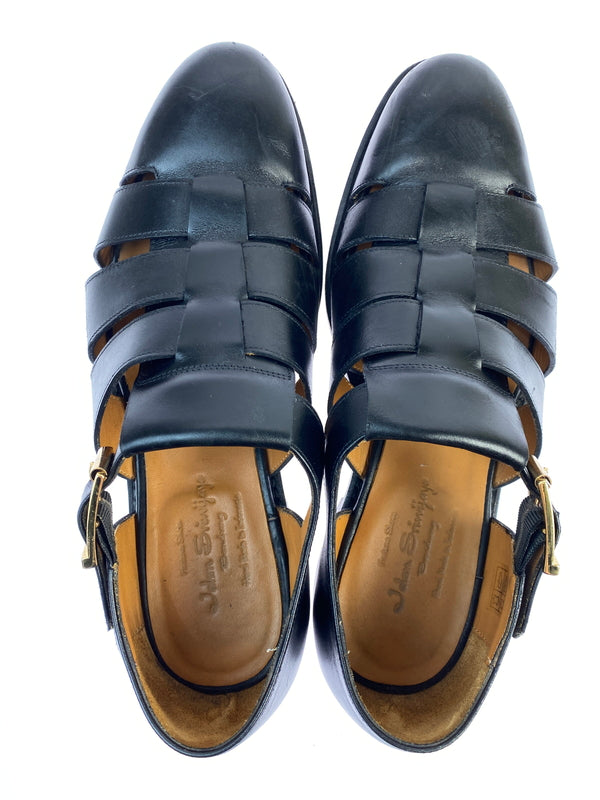 【中古品】【メンズ】 JALAN SRIWIJAYA ジャランスリウァヤ 98819 グルカサンダル サンダル 靴 164-260618-jt-12-min サイズ：8 1/2 カラー：ブラック 万代Net店
