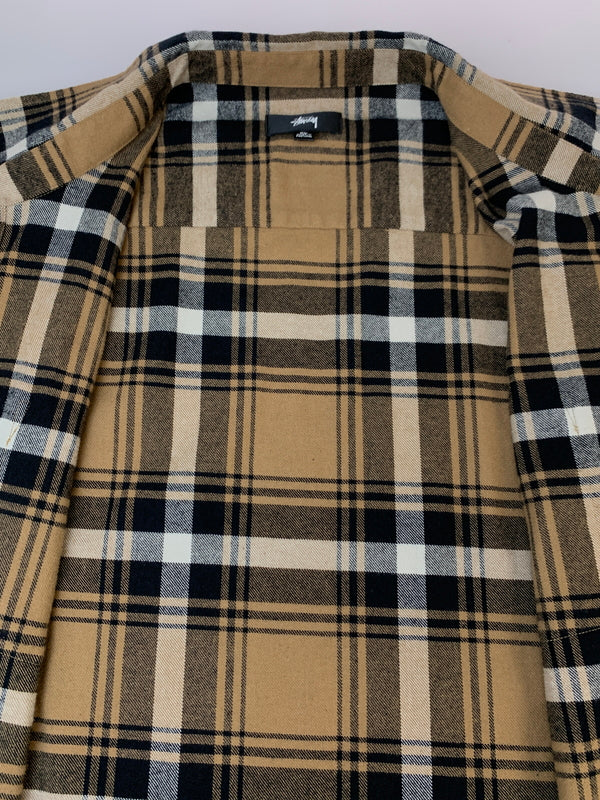 【中古品】【メンズ】 STUSSY ステューシー 1110202 CLASSIC BAILEY PLAID L S SHIRT クラシック ベイリー チェック 長袖 シャツ トップス 142-260618-jt-31-min サイズ：XL カラー：ブラウン系 万代Net店