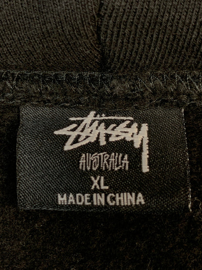 【中古品】【メンズ】 STUSSY ステューシー FIRE DICE FLEECE HOODIE ファイアー ダイス エフェクト フーディ パーカー トップス 142-260618-jt-30-min サイズ：XL カラー：ブラック 万代Net店