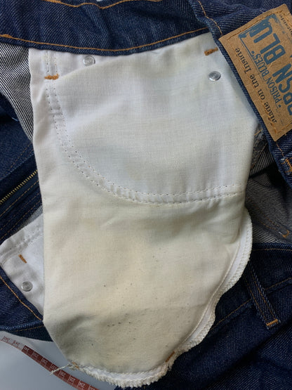 【現状渡し品】【メンズ】 PRISON BLUES プリズンブルース DOUBLE KNEE DENIM PANTS ダブルニーデニムパンツ ボトムス 157-260619-yn-28-min サイズ：W34 L32 カラー：インディゴ 万代Net店
