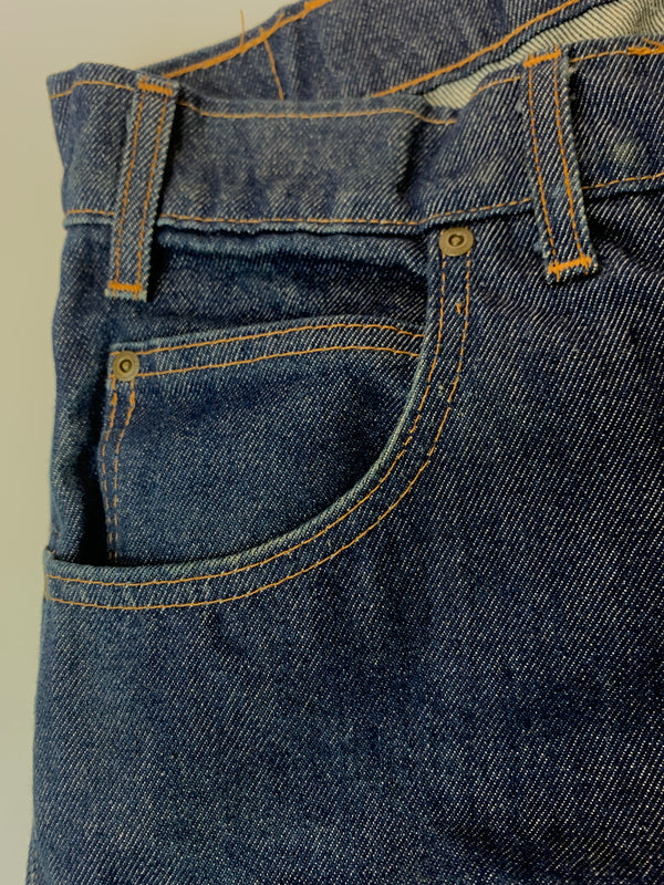 【現状渡し品】【メンズ】 PRISON BLUES プリズンブルース DOUBLE KNEE DENIM PANTS ダブルニーデニムパンツ ボトムス 157-260619-yn-28-min サイズ：W34 L32 カラー：インディゴ 万代Net店