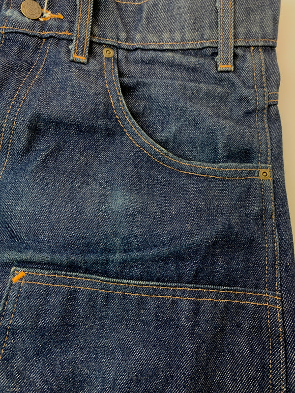 【現状渡し品】【メンズ】 PRISON BLUES プリズンブルース DOUBLE KNEE DENIM PANTS ダブルニーデニムパンツ ボトムス 157-260619-yn-28-min サイズ：W34 L32 カラー：インディゴ 万代Net店