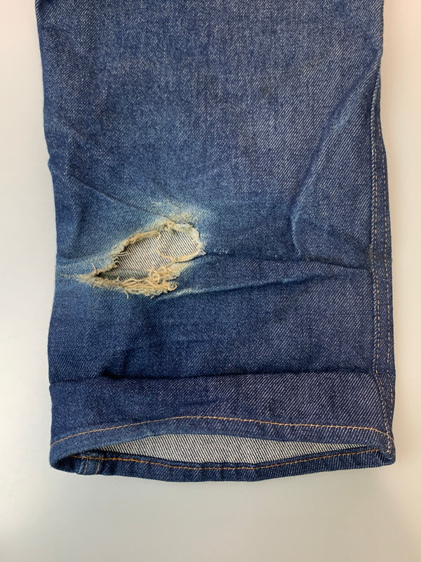 【現状渡し品】【メンズ】 PRISON BLUES プリズンブルース DOUBLE KNEE DENIM PANTS ダブルニーデニムパンツ ボトムス 157-260619-yn-28-min サイズ：W34 L32 カラー：インディゴ 万代Net店
