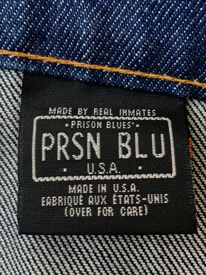 【現状渡し品】【メンズ】 PRISON BLUES プリズンブルース DOUBLE KNEE DENIM PANTS ダブルニーデニムパンツ ボトムス 157-260619-yn-28-min サイズ：W34 L32 カラー：インディゴ 万代Net店