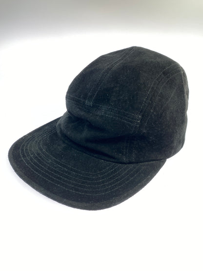【中古品】【メンズ/レディース】 SUPREME シュプリーム METAL LETTERS SUEDE CAMP CAP メタル レターズ スエード キャンプ キャップ 帽子 185-260618-KS-16-min サイズ：Free カラー：ブラック 万代Net店