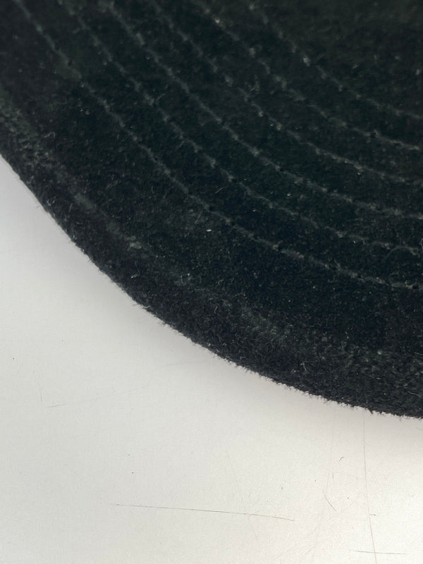 【中古品】【メンズ/レディース】 SUPREME シュプリーム METAL LETTERS SUEDE CAMP CAP メタル レターズ スエード キャンプ キャップ 帽子 185-260618-KS-16-min サイズ：Free カラー：ブラック 万代Net店