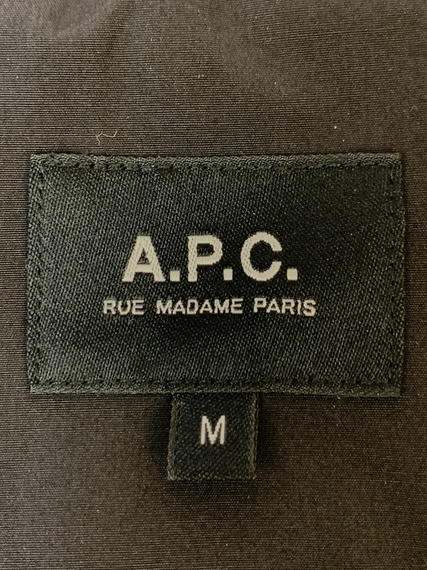【中古品】【メンズ】 A.P.C. アーペーセー NYLON COACH JACKET ナイロン コーチ ジャケット アウター 141-260618-jt-22-min サイズ：M カラー：ブラック 万代Net店