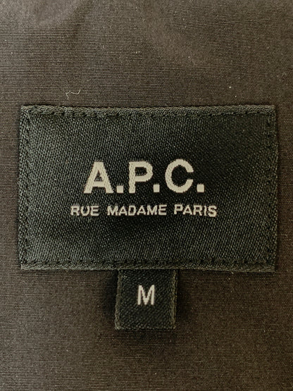 【中古品】【メンズ】 A.P.C. アーペーセー NYLON COACH JACKET ナイロン コーチ ジャケット アウター 141-260618-jt-22-min サイズ：M カラー：ブラック 万代Net店