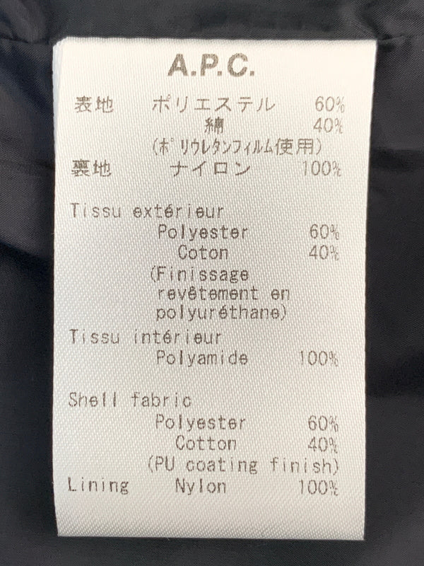 【中古品】【メンズ】 A.P.C. アーペーセー NYLON COACH JACKET ナイロン コーチ ジャケット アウター 141-260618-jt-22-min サイズ：M カラー：ブラック 万代Net店