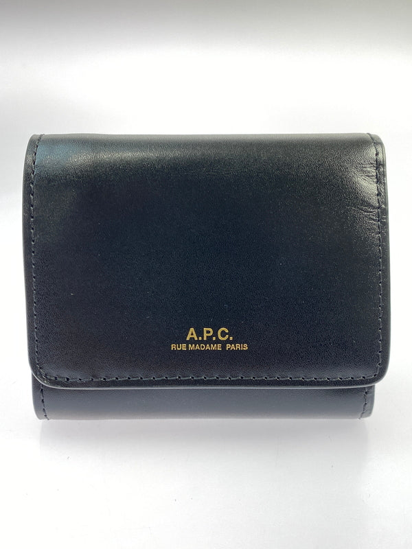【中古品】【メンズ/レディース】 A.P.C. アーペーセー WALLET 三つ折り財布 201-260806-yn-25-min カラー：ブラック 万代Net店