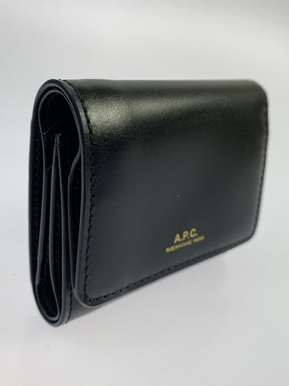 【中古品】【メンズ/レディース】 A.P.C. アーペーセー WALLET 三つ折り財布 201-260806-yn-25-min カラー：ブラック 万代Net店