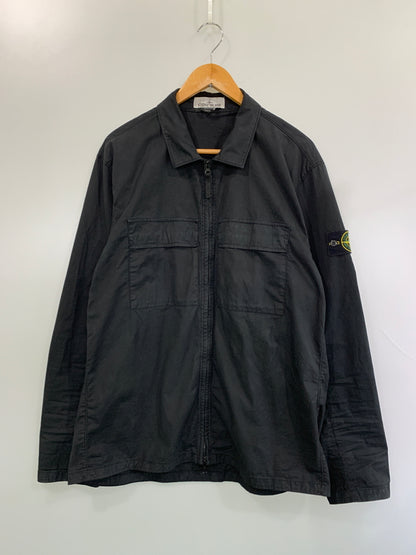 【中古品】【メンズ】 STONE ISLAND ストーンアイランド 781510210 SHIRT BLOUSON シャツブルゾン アウター 142-260618-jt-23-min サイズ：XL カラー：ブラック 万代Net店