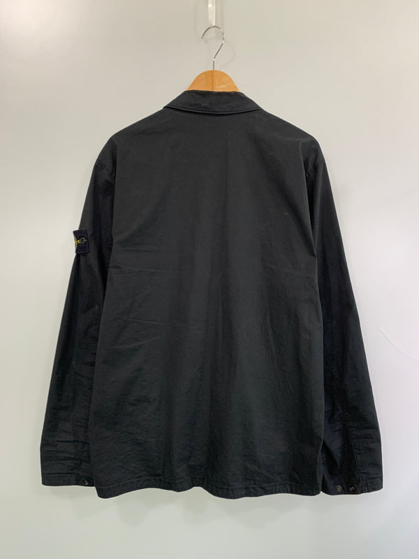 【中古品】【メンズ】 STONE ISLAND ストーンアイランド 781510210 SHIRT BLOUSON シャツブルゾン アウター 142-260618-jt-23-min サイズ：XL カラー：ブラック 万代Net店