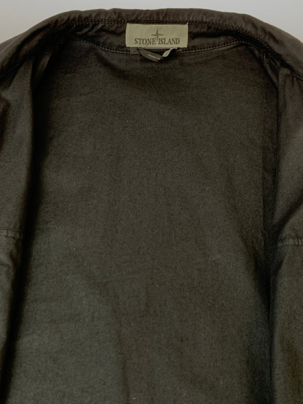 【中古品】【メンズ】 STONE ISLAND ストーンアイランド 781510210 SHIRT BLOUSON シャツブルゾン アウター 142-260618-jt-23-min サイズ：XL カラー：ブラック 万代Net店