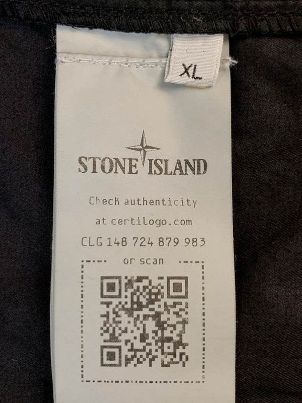 【中古品】【メンズ】 STONE ISLAND ストーンアイランド 781510210 SHIRT BLOUSON シャツブルゾン アウター 142-260618-jt-23-min サイズ：XL カラー：ブラック 万代Net店