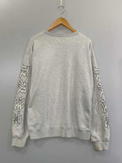 【現状渡し品】【メンズ】 THE BLACK EYE PATCH ザ ブラックアイパッチ 取扱注意 SWEATSHIRT スウェットシャツ 長袖 メンズ トップス 142-260618-KS-22-min サイズ：L カラー：ライトグレー 万代Net店