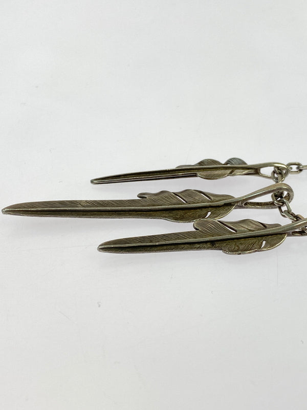 【中古品】【メンズ/レディース】 LARRY SMITH ラリースミス KAZEKIRI FEATHER NECKLACE カゼキリフェザー ネックレス 192-260618-KS-10-min カラー：シルバー 万代Net店
