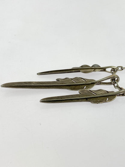 【中古品】【メンズ/レディース】 LARRY SMITH ラリースミス KAZEKIRI FEATHER NECKLACE カゼキリフェザー ネックレス 192-260618-KS-10-min カラー：シルバー 万代Net店