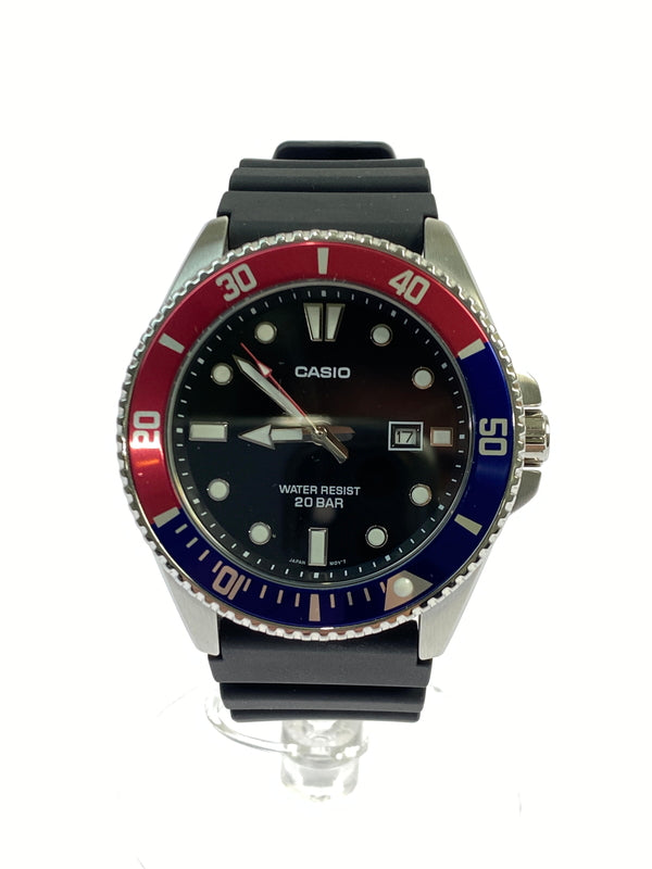 【中古品】【メンズ】 CASIO カシオ CASIO COLLECTION STANDARD MDV-107 CASIO ダイバーズ アナログ クオーツ 腕時計 197-260619-yn-07-min カラー：ブラック/シルバー 万代Net店