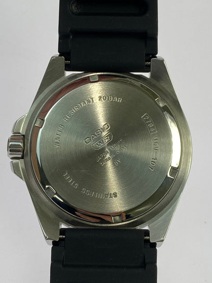 【中古品】【メンズ】 CASIO カシオ CASIO COLLECTION STANDARD MDV-107 CASIO ダイバーズ アナログ クオーツ 腕時計 197-260619-yn-07-min カラー：ブラック/シルバー 万代Net店