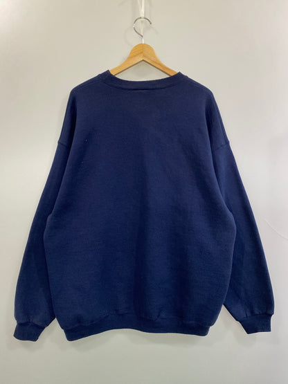 【現状渡し品】【メンズ】 HANES ヘインズ 90's L/S SWEAT SHIRT 90年代 ロングスリーブ スウェットシャツ トレーナー トップス 146-260715-yn-08-min サイズ：XL カラー：ネイビー 万代Net店