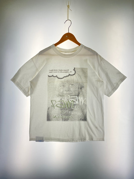 【中古品】【メンズ】 FAM ファム KURT COBAIN PRINT TEE プリントTシャツ 半袖Tシャツ トップス 142-260619-yn-21-min サイズ：M カラー：ホワイト 万代Net店