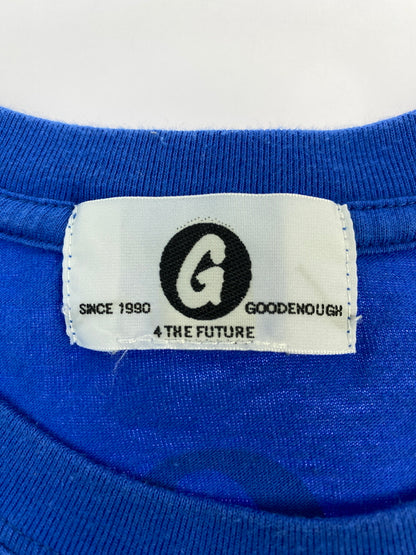 【中古品】【メンズ】 GOODENOUGH グッドイナフ GDEH LOGO TEE ロゴTシャツ 半袖Tシャツ トップス 142-260619-yn-16-min サイズ：2 カラー：ブルー 万代Net店