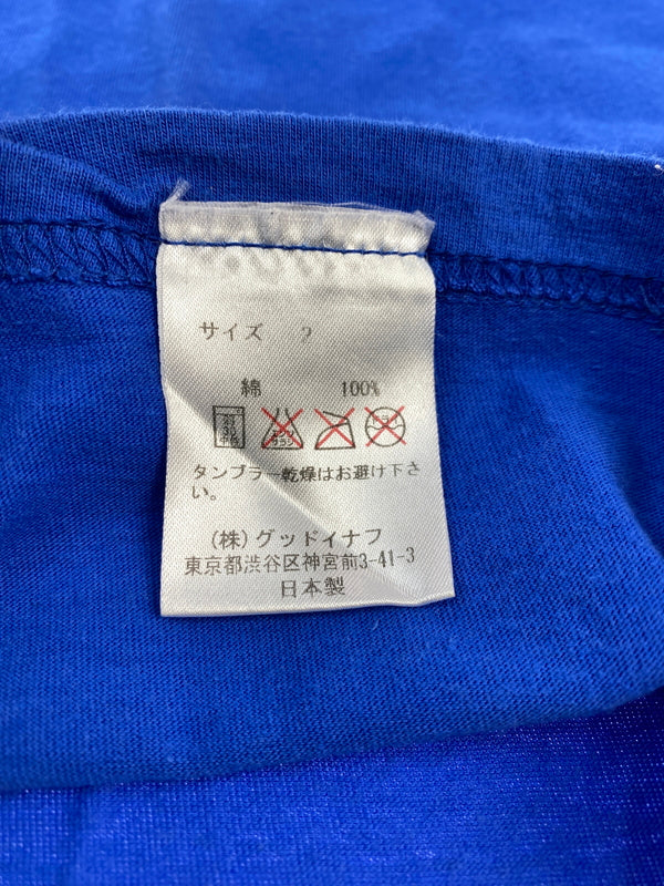 【中古品】【メンズ】 GOODENOUGH グッドイナフ GDEH LOGO TEE ロゴTシャツ 半袖Tシャツ トップス 142-260619-yn-16-min サイズ：2 カラー：ブルー 万代Net店