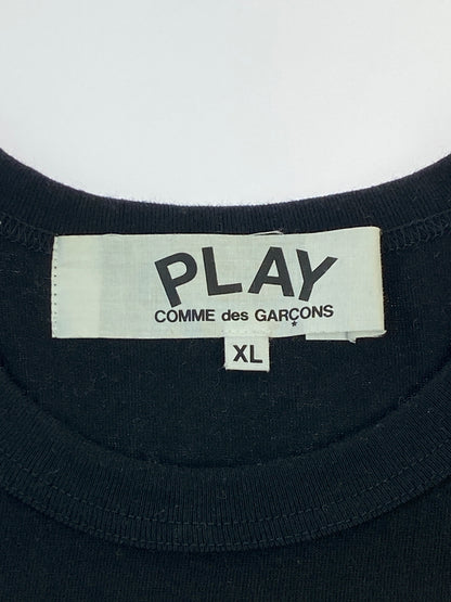 【中古品】【メンズ】 PLAY COMME DES GARCONS プレイ コムデギャルソン S/S TEE AZ-T116 ハートプリント&ワッペン ショートスリーブTシャツ 半袖Tシャツ トップス 140-260619-yn-09-min サイズ：XL カラー：ブラック 万代Net店