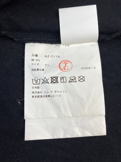【中古品】【メンズ】 PLAY COMME DES GARCONS プレイ コムデギャルソン S/S TEE AZ-T116 ハートプリント&ワッペン ショートスリーブTシャツ 半袖Tシャツ トップス 140-260619-yn-09-min サイズ：XL カラー：ブラック 万代Net店