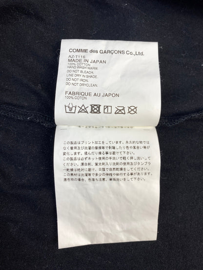 【中古品】【メンズ】 PLAY COMME DES GARCONS プレイ コムデギャルソン S/S TEE AZ-T116 ハートプリント&ワッペン ショートスリーブTシャツ 半袖Tシャツ トップス 140-260619-yn-09-min サイズ：XL カラー：ブラック 万代Net店