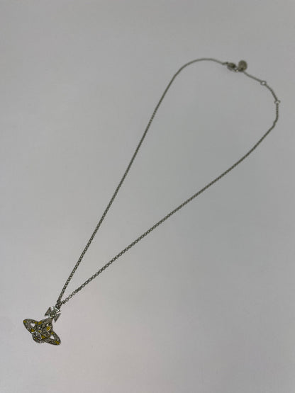 【中古品】【レディース】 VIVIENNE WESTWOOD ヴィヴィアンウエストウッド YELLOW ORB NECKLACE イエローオーブネックレス アクセサリー 192-260619-yn-06-min カラー：シルバー 万代Net店