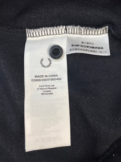 【中古品】【メンズ】 FRED PERRY フレッドペリー POLO SHIRT G3600 ポロシャツ 半袖 トップス 140-260619-yn-08-min サイズ：UK8 カラー：ブラック 万代Net店