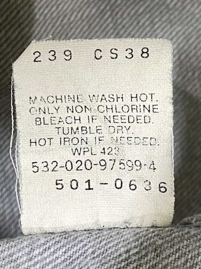 【中古品】【メンズ】 LEVI'S リーバイス 501 DENIM PANTS 501-0636 先染め デニムパンツ ボトムス 157-260623-yn-23-min サイズ：W34 L32 カラー：グレー 万代Net店