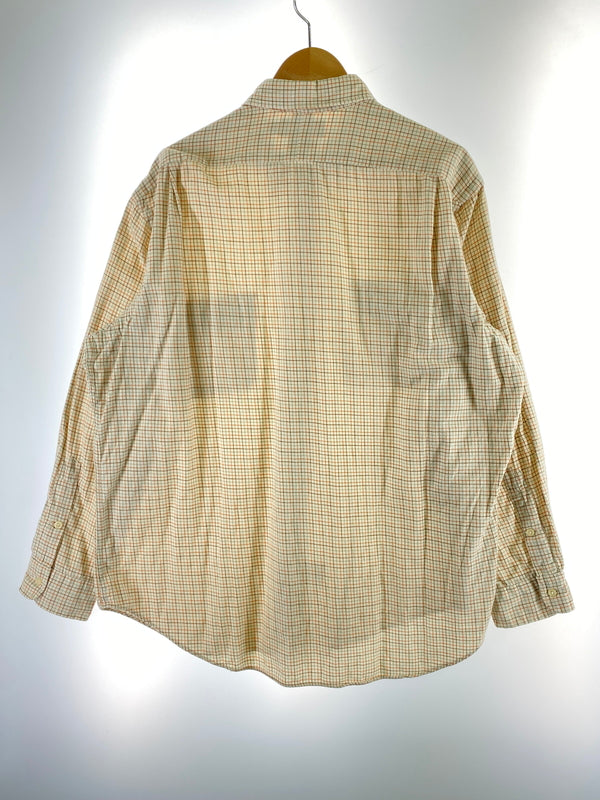 【中古品】【メンズ】 POLO by RALPH LAUREN ポロバイラルフローレン LANG WORK SHIRT 長袖 チェックシャツ ロングスリーブ 146-260718-AS-61-min サイズ：LL カラー：ベージュ系 万代Net店