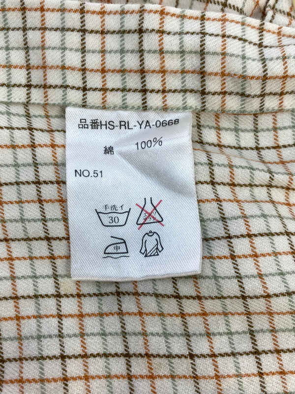 【中古品】【メンズ】 POLO by RALPH LAUREN ポロバイラルフローレン LANG WORK SHIRT 長袖 チェックシャツ ロングスリーブ 146-260718-AS-61-min サイズ：LL カラー：ベージュ系 万代Net店