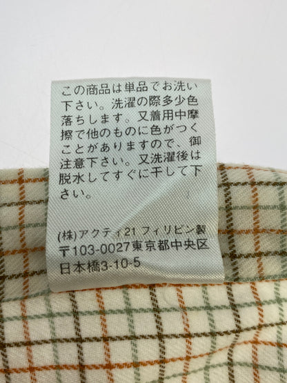 【中古品】【メンズ】 POLO by RALPH LAUREN ポロバイラルフローレン LANG WORK SHIRT 長袖 チェックシャツ ロングスリーブ 146-260718-AS-61-min サイズ：LL カラー：ベージュ系 万代Net店