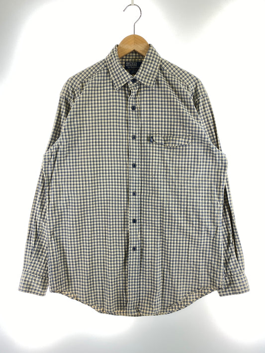 【現状渡し品】【メンズ】 POLO RALPH LAUREN ポロ ラルフローレン WYATT 90S CHECK SHIRT ワイアット 90年代 チェック シャツ トップス 146-260619-jt-15-min サイズ：S カラー：ブルー系 万代Net店