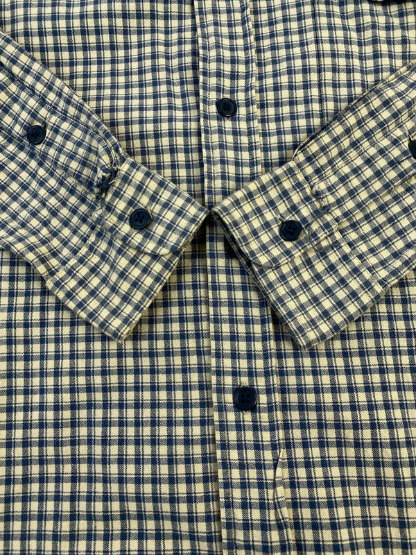 【現状渡し品】【メンズ】 POLO RALPH LAUREN ポロ ラルフローレン WYATT 90S CHECK SHIRT ワイアット 90年代 チェック シャツ トップス 146-260619-jt-15-min サイズ：S カラー：ブルー系 万代Net店