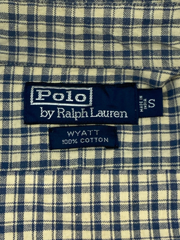 【現状渡し品】【メンズ】 POLO RALPH LAUREN ポロ ラルフローレン WYATT 90S CHECK SHIRT ワイアット 90年代 チェック シャツ トップス 146-260619-jt-15-min サイズ：S カラー：ブルー系 万代Net店