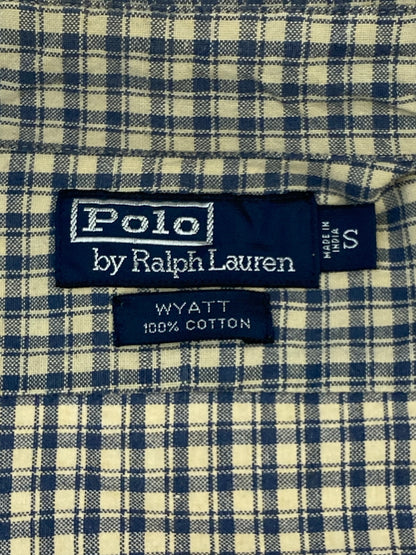 【現状渡し品】【メンズ】 POLO RALPH LAUREN ポロ ラルフローレン WYATT 90S CHECK SHIRT ワイアット 90年代 チェック シャツ トップス 146-260619-jt-15-min サイズ：S カラー：ブルー系 万代Net店