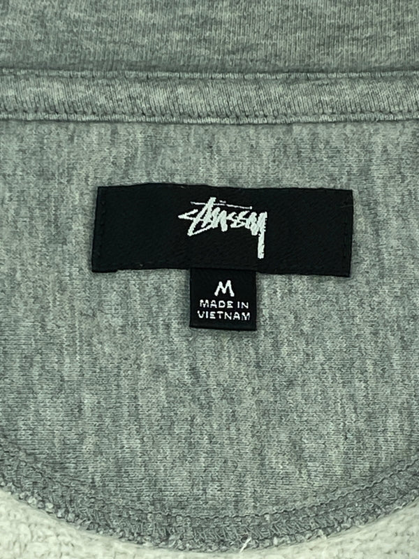 【中古品】【メンズ】 STUSSY ステューシー HALF ZIP SWEAT RN94974CA28629 ハーフジップ スウェット トップス 142-260619-jt-02-min サイズ：M カラー：グレー 万代Net店